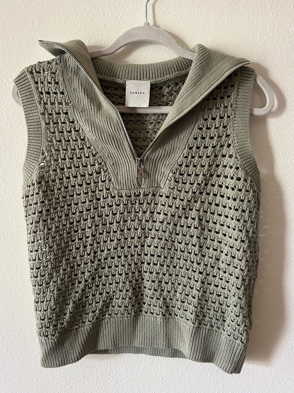 Varley Bains Half Zip crochet Tank